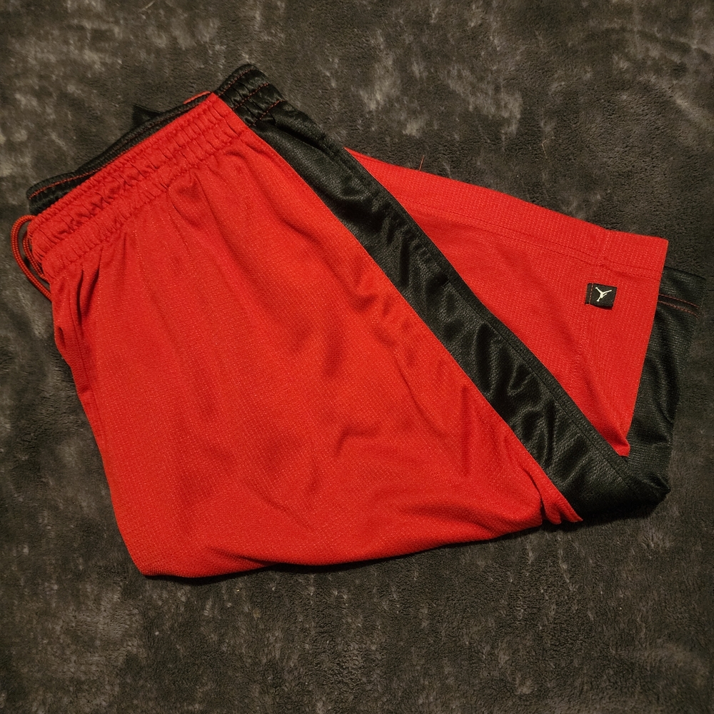 Jordan Red and Black Men's Athletic Shorts
